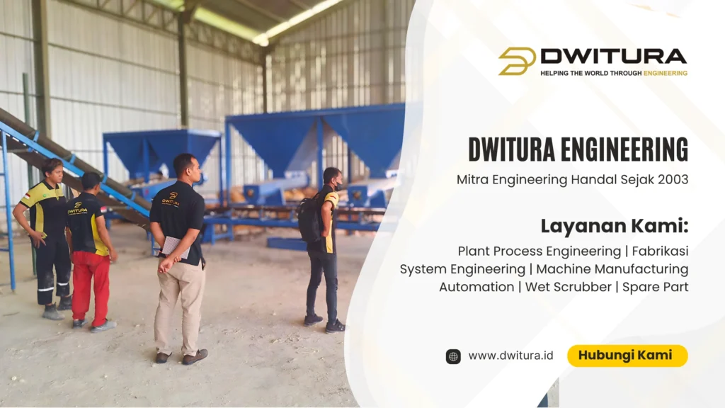 Pemilihan jenis conveyor industri yang tepat sangat menentukan kelancaran dan efisiensi proses produksi. DWITURA menawarkan solusi lengkap — mulai dari desain, fabrikasi, instalasi